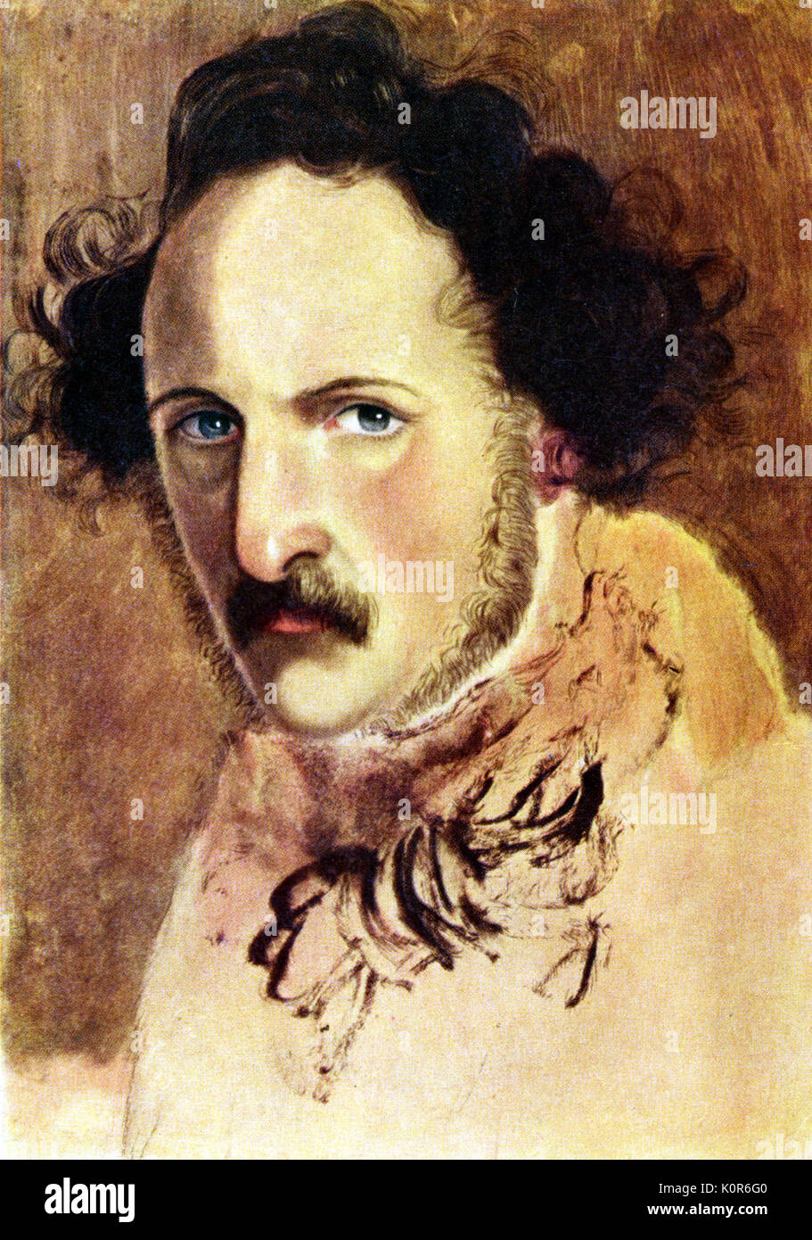 DONIZETTI, Gaetano dopo la verniciatura di Gerolamo Induno (13 dicembre 1825 - 18 dicembre 1890) (Liceo Musicale di Bologna). Compositore italiano (1797-1848). Foto Stock