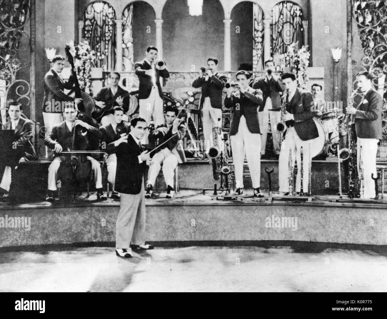Charleston Chasers 1928 inclusa in questa foto sono Benny Goodman di età compresa tra i 19, Jack Teagarden JimmyMcPartland,,, il batterista Ray Bauduc. Led di banda da Ben Pollack- jazz e dance orchestra. Foto Stock