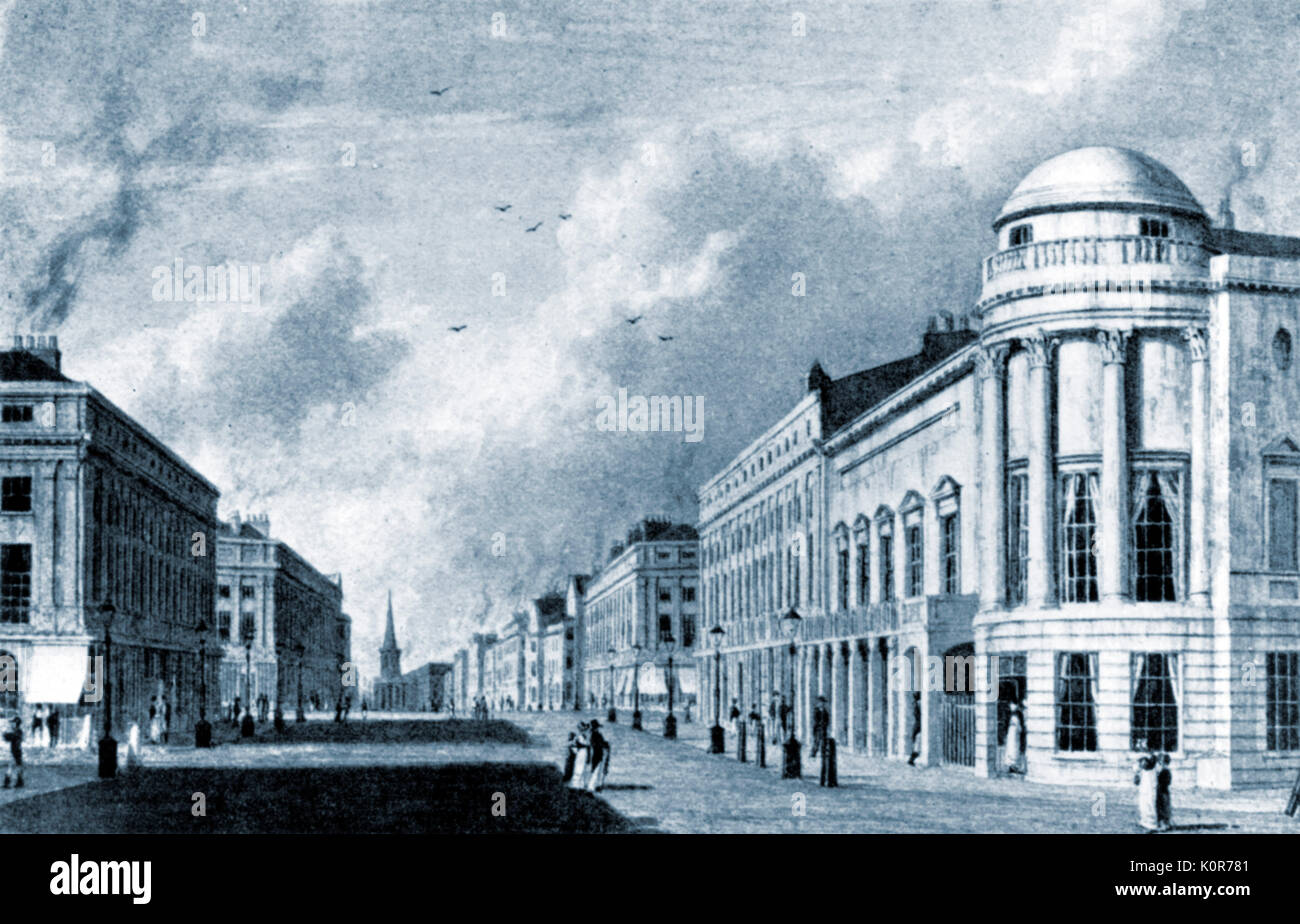 Argyll Camere in Regent Street, Londra, Inghilterra. Disegno di W. Westall 1825. Foto Stock