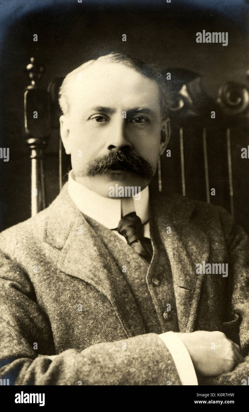 Edward Elgar portrait. Compositore inglese (1857-1934). Foto Stock