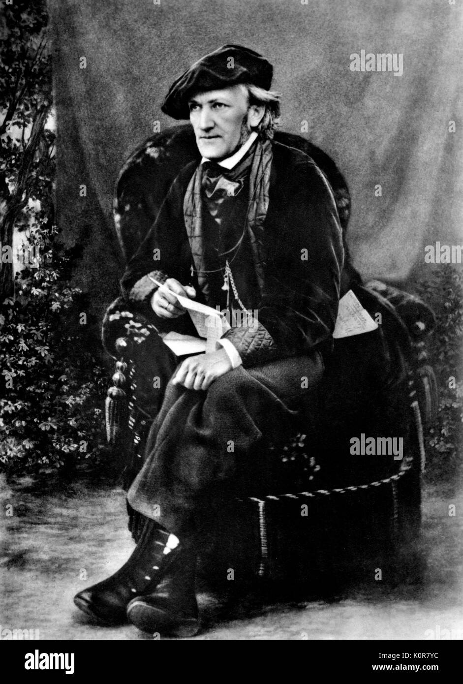 Richard Wagner a Tribschen. Compositore tedesco e l'autore. 1813-1883. Foto Stock