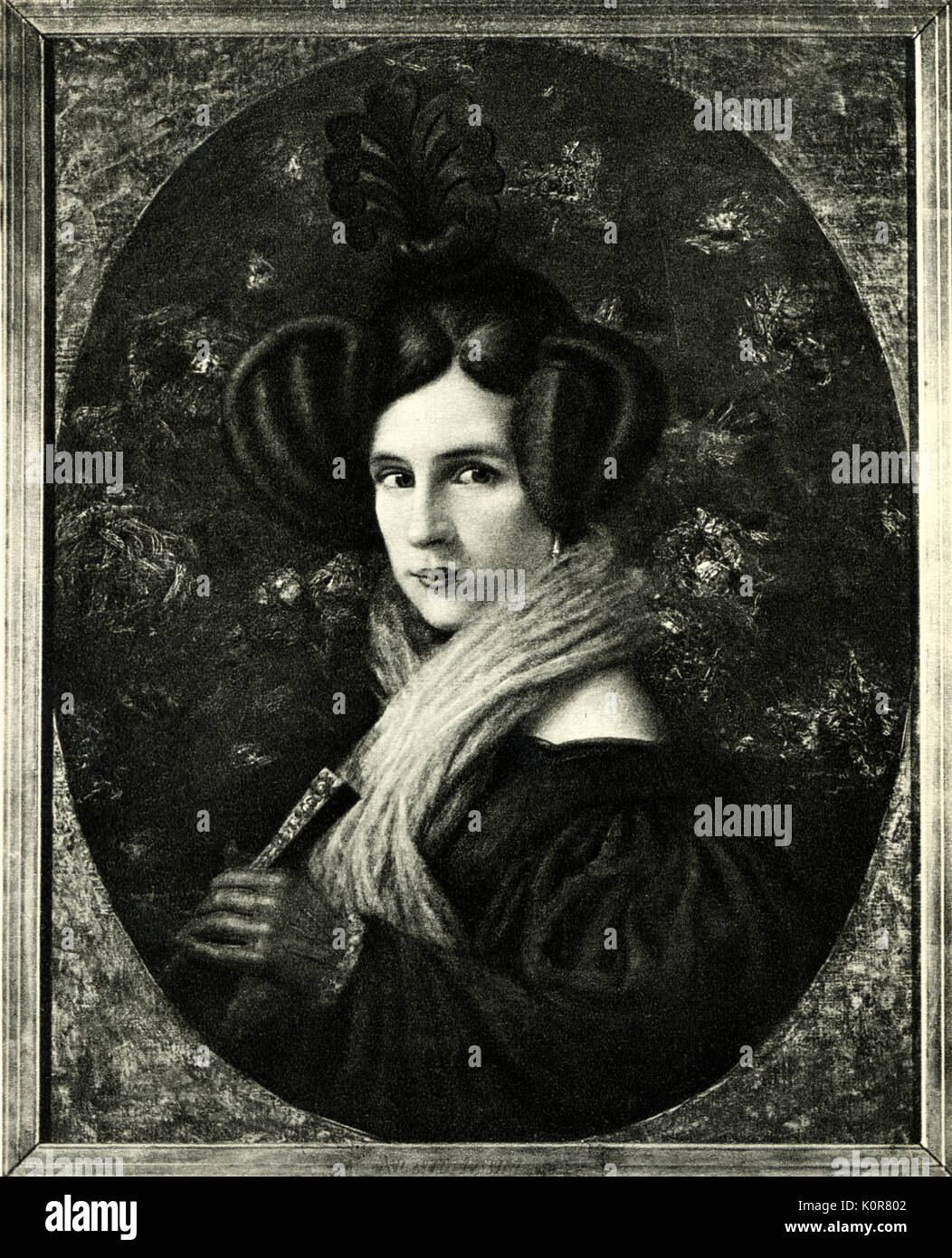 Margherita Barezzi, Verdi, la prima moglie nel 1836 figlia di Antonio Barezzi di Busseto. (1814-1840). Dipinto di A. Mussini. Foto Stock