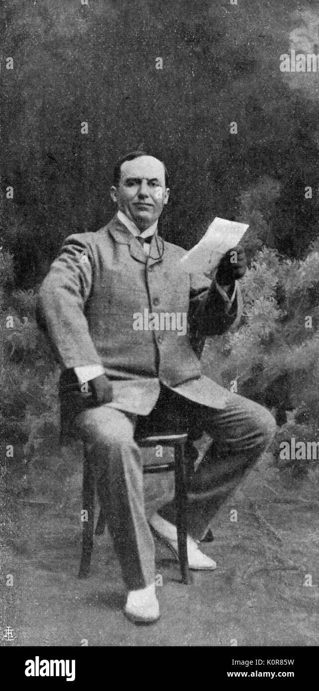 Virgilio Bellatti - Ritratto italiano del cantante lirico come 'Sharpless' in Giacomo Puccini 's opera Madame Butterfly. Produzione di Brescia, 1904. GP, compositore italiano: 23 dicembre 1858 - 29 novembre 1924. Foto Stock