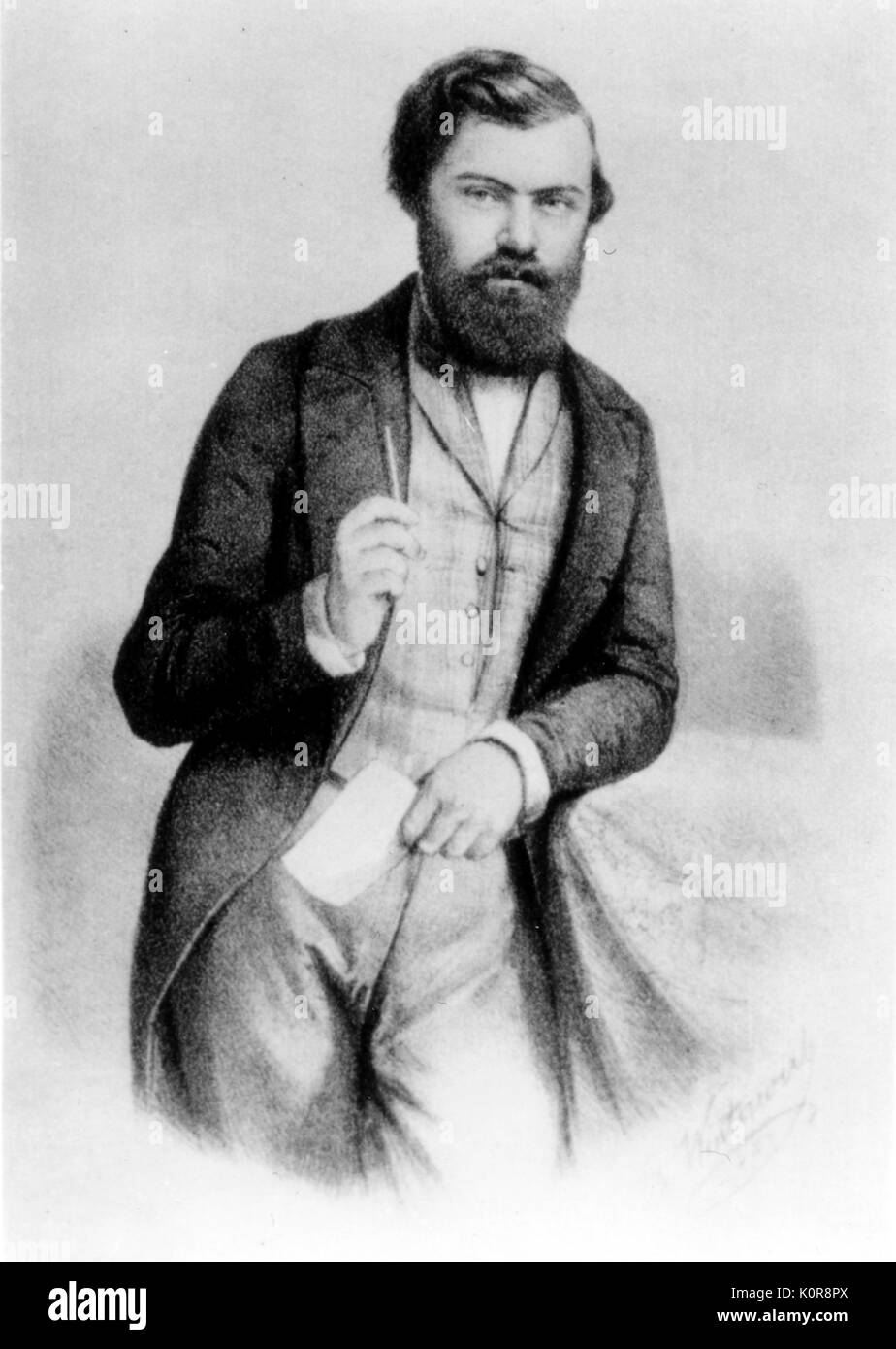 WESENDONCK, Otto sollievo da Giuseppe Kopf (1815-1896) - far uso di Wagner la sua casa sul lago di Zurigo dove 1° atto di Isotta & Tristan scritto. Egli è stato il marito di Mathilde padrona di Wagner. Foto Stock