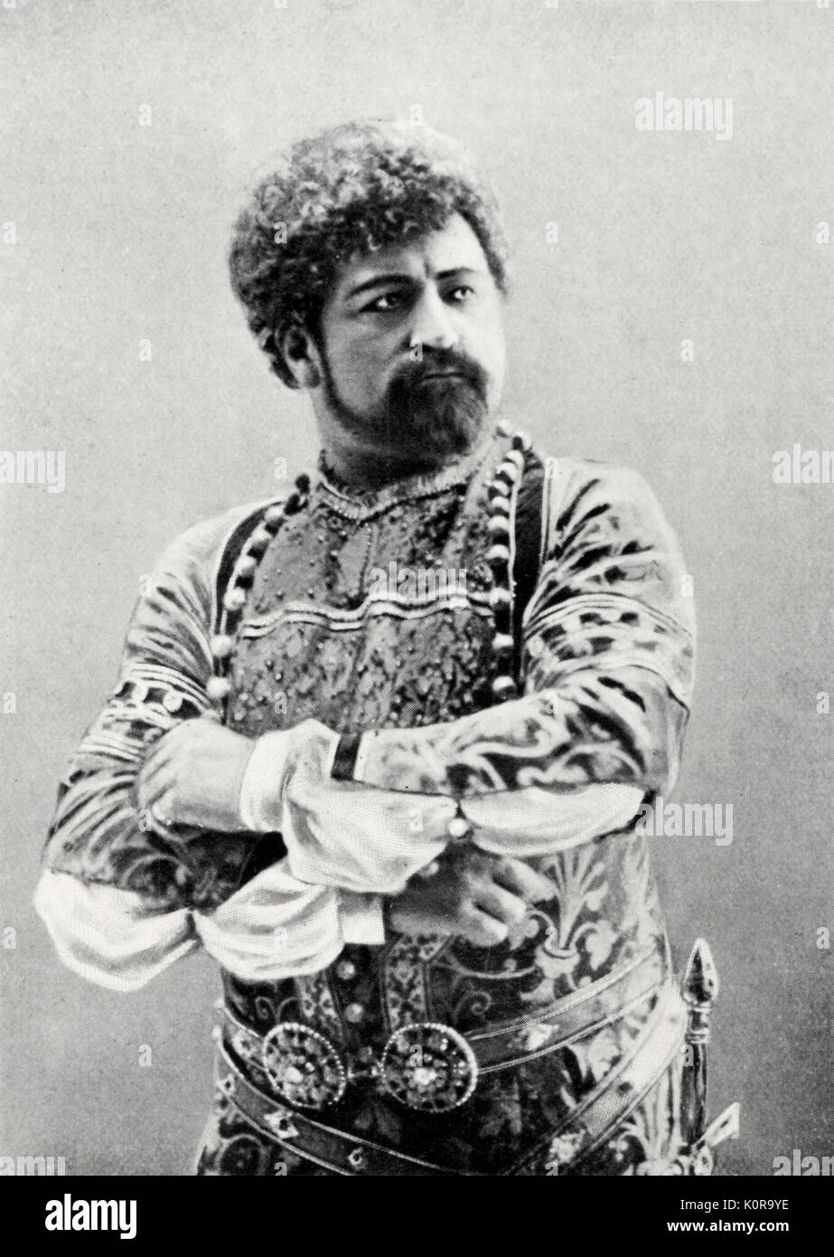 Francesco Tamagno, come Otello di Verdi 's opera " Otello " tenore italiano (1850-1905) Foto Stock