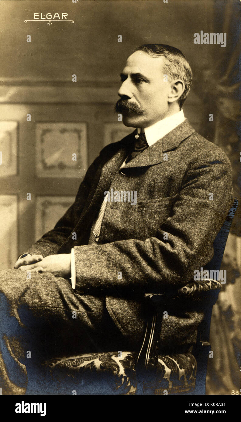 Edward Elgar portrait. Compositore inglese (1857-1934). Foto Stock