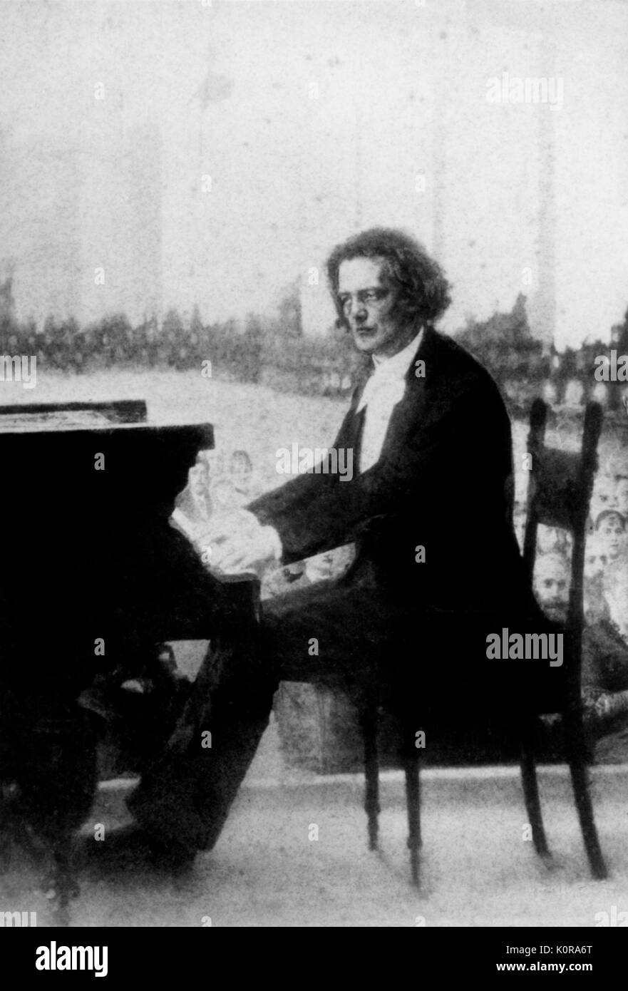 RUBINSTEIN, Anton - pianista Russo (1829-1894) Foto Stock