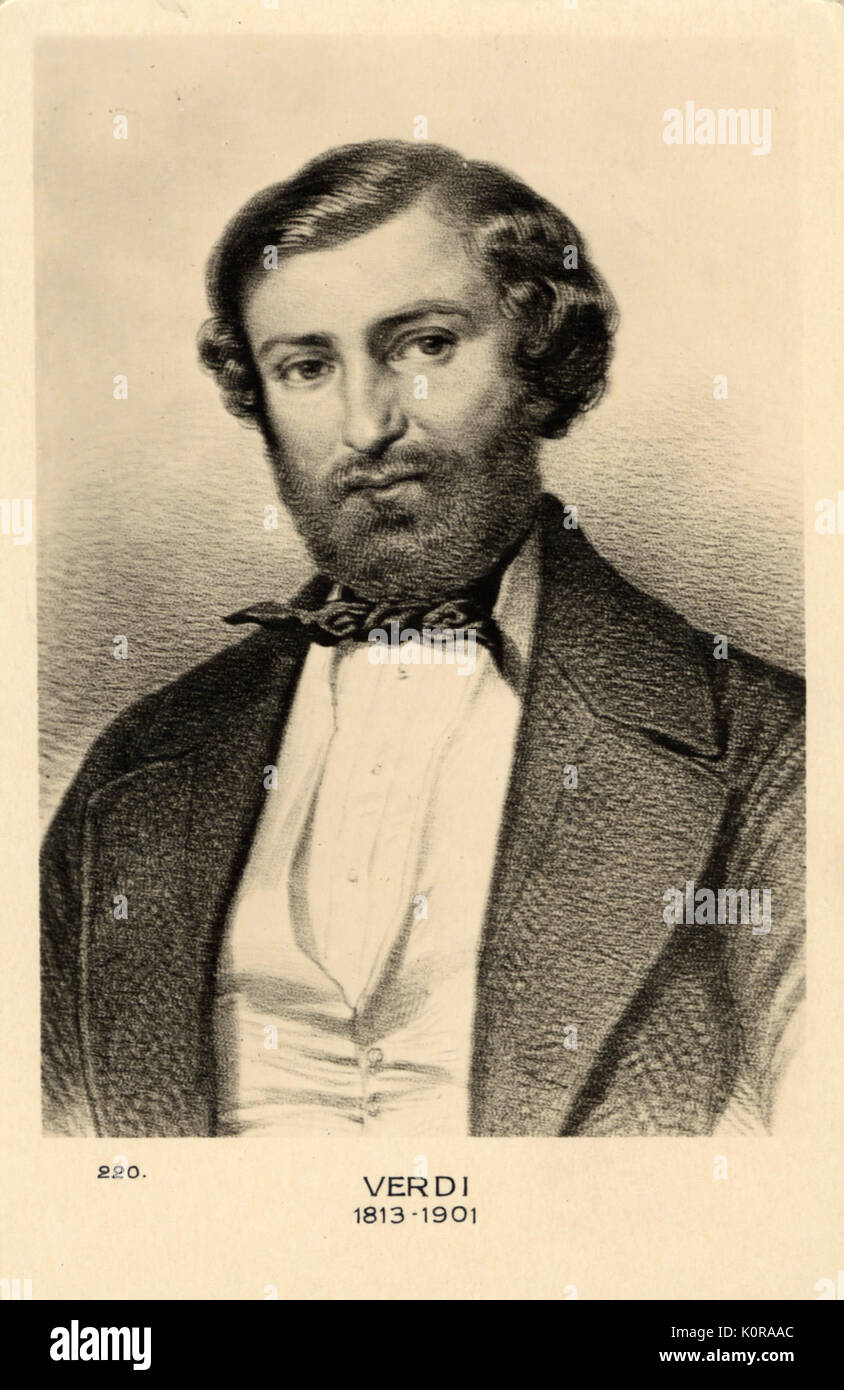 Giuseppe Verdi c.1850. Compositore italiano (1813-1901). Foto Stock