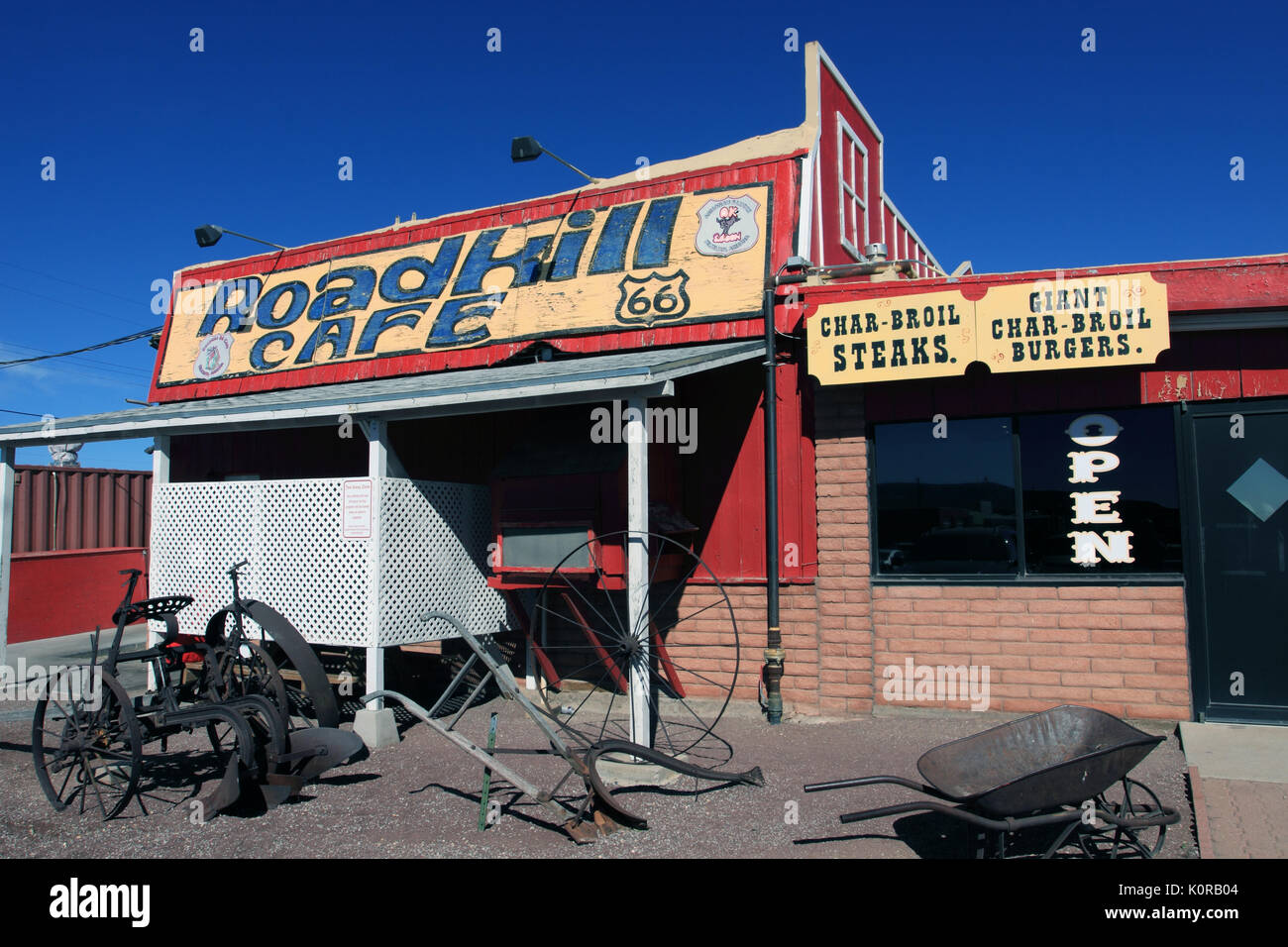 La strada Kill Cafe Route 66 Seligman Arizona Foto Stock
