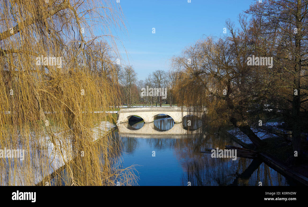 Il Trinity College di Cambridge Bridge Foto Stock