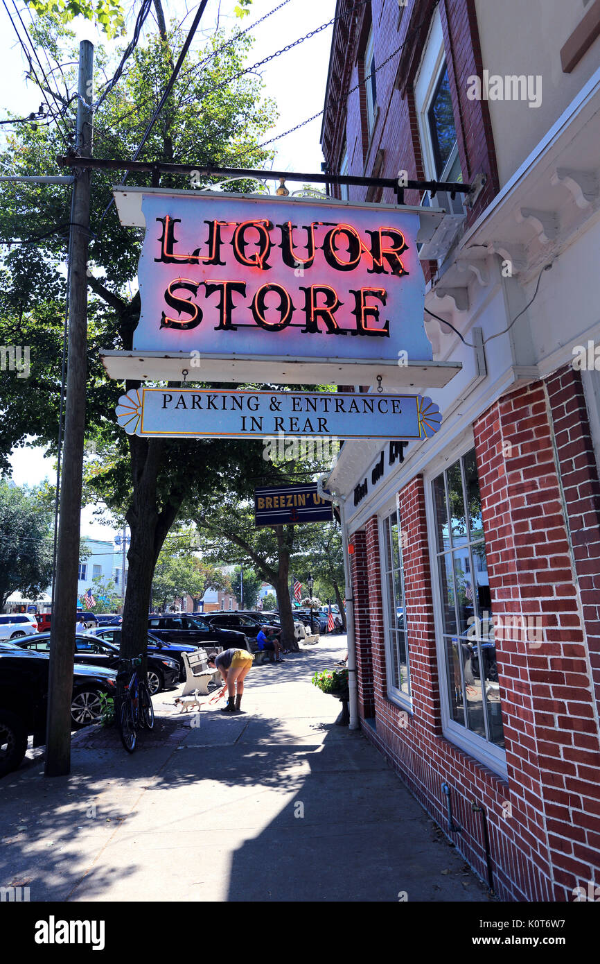 Main St. Sag Harbor Long Island New York Foto Stock