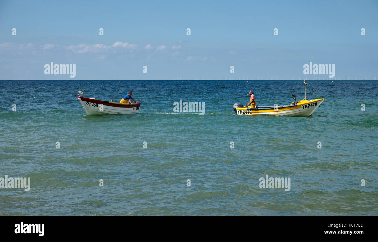 Twin barche da pesca Foto Stock