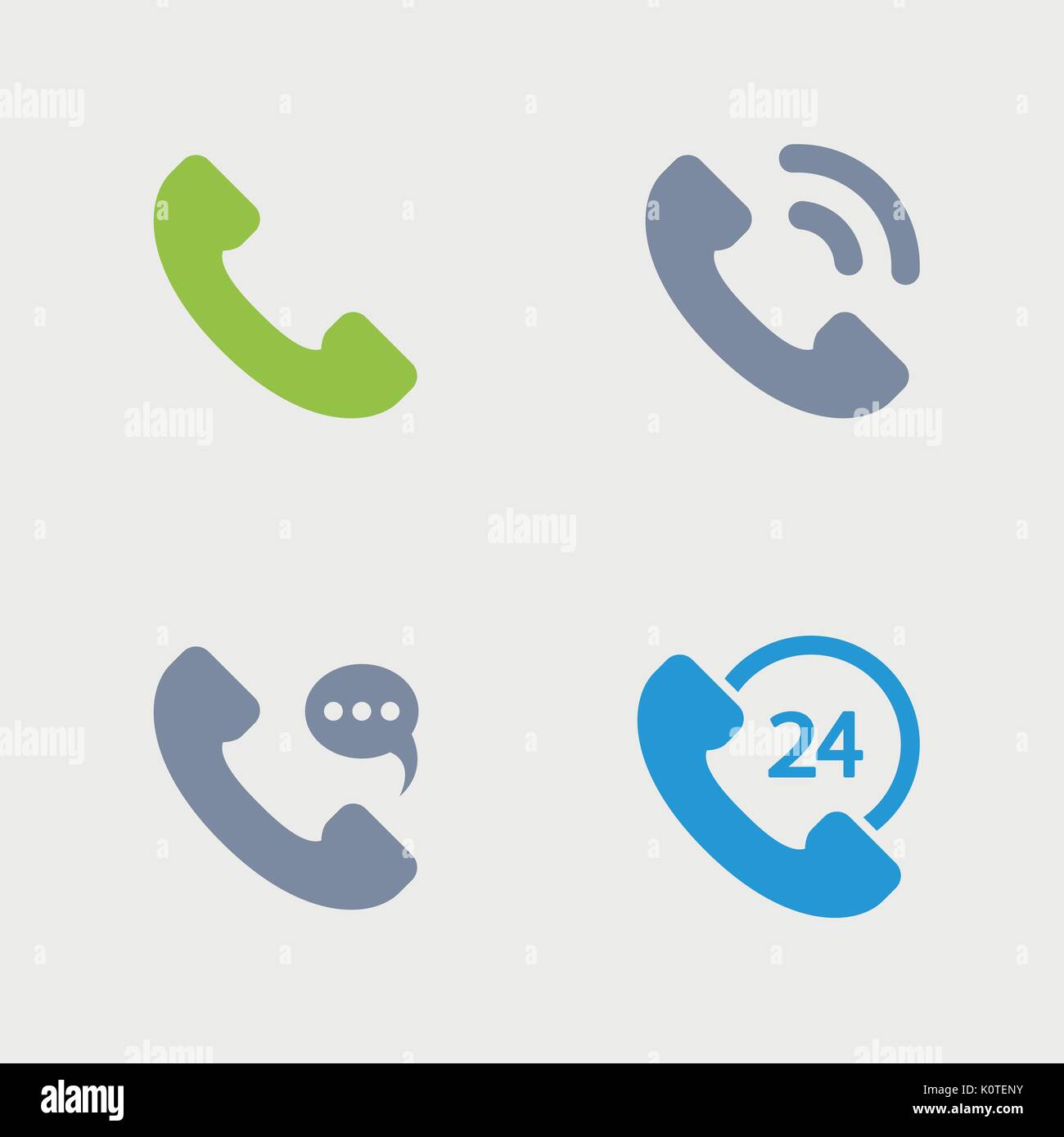 Concetti di telefono - Icone di granito Illustrazione Vettoriale