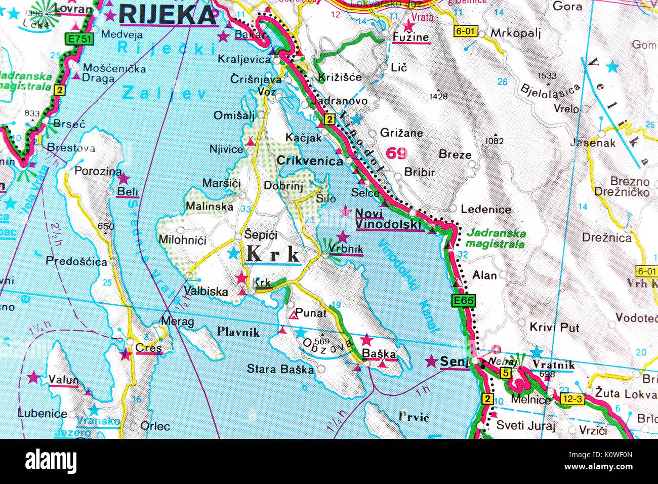 Mappa di krk immagini e fotografie stock ad alta risoluzione - Alamy