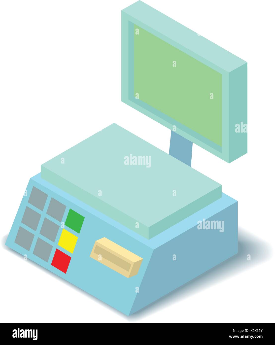 Bilance elettroniche icona. Illustrazione isometrica delle bilance elettroniche icona vettore per il web Illustrazione Vettoriale