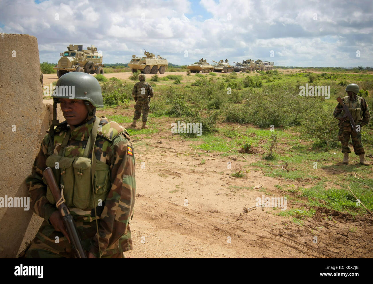 AMISOM & nazionali somale operazione dell esercito per catturare Corridoio di Afgoye giorno 5 08 (7325747108) Foto Stock