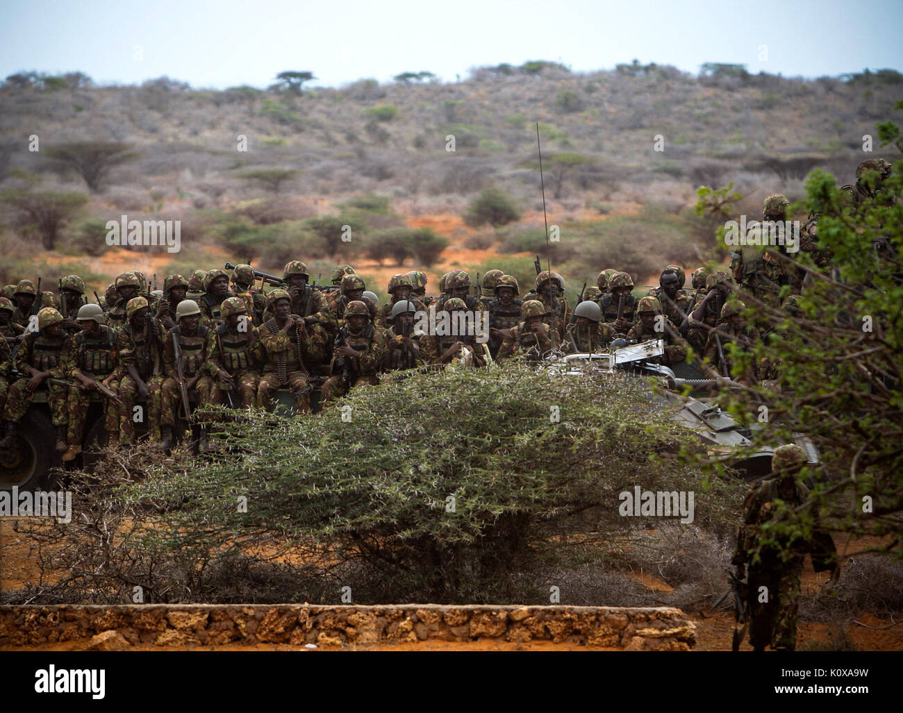 AMISOM e forze alleate immettere Kismayo 19 (8049941784) Foto Stock