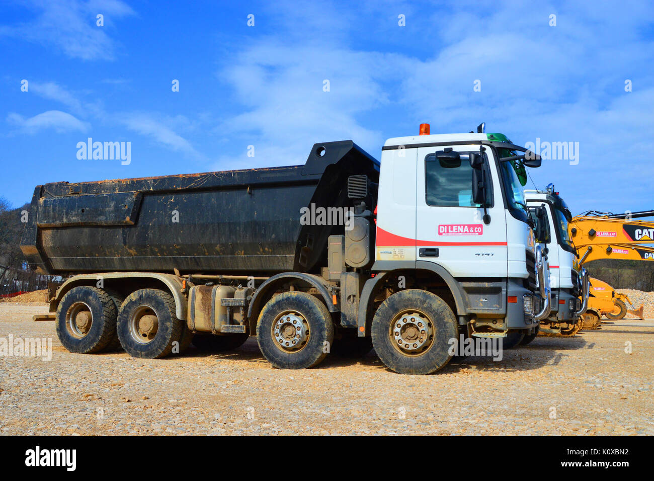 Actros 4141 Mercedes 4 asse. Spielvogel Foto Stock
