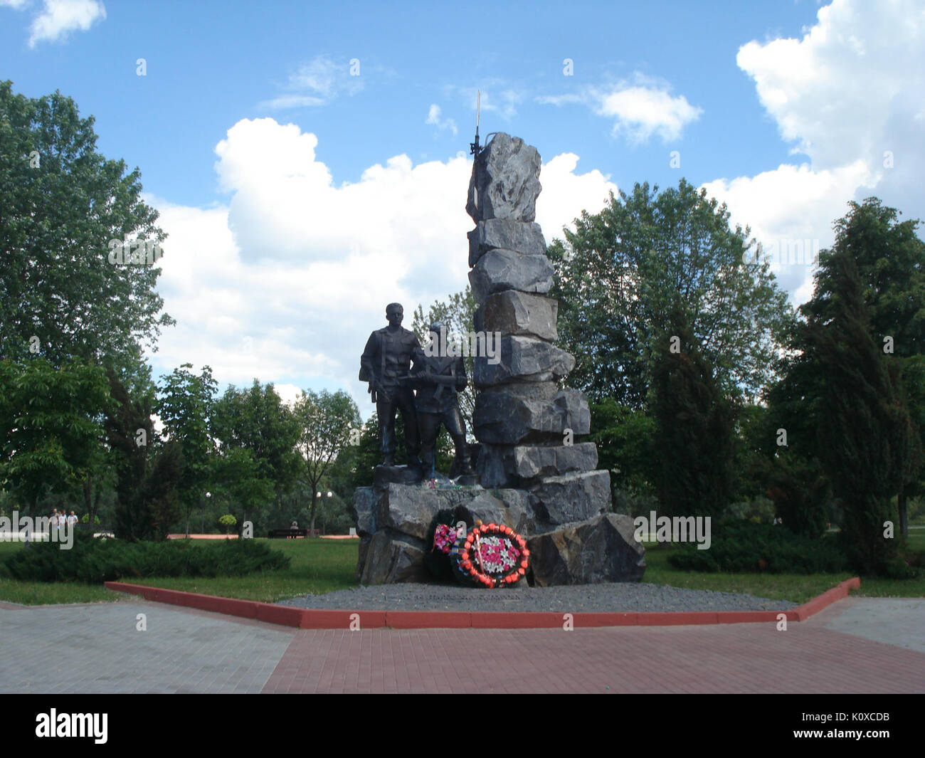 Guerra in Afghanistan un monumento Swetlahorsk Foto Stock