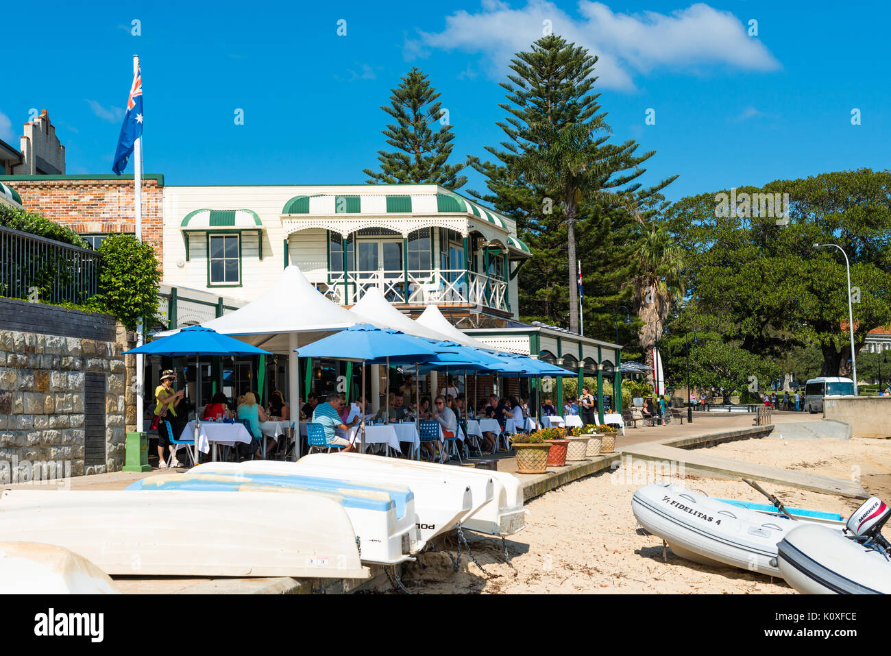 Doyles ristorante di pesce vicino alla spiaggia a Watson Bay, Sydney, Australia. Foto Stock