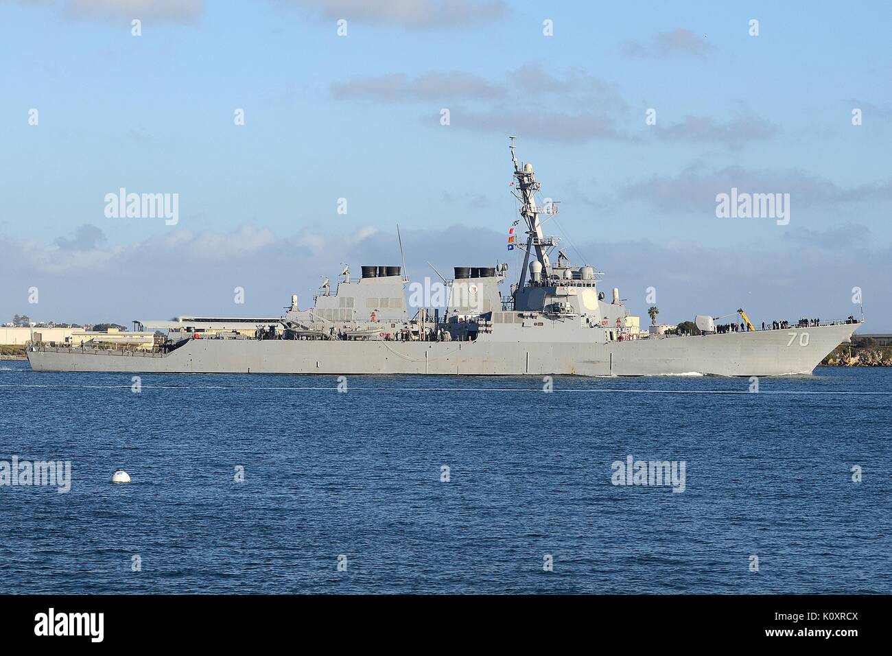 DDG-70 USS tramoggia, ARLEIGH BURKE CLASS MISSILE DISTRUTTORE DI STATI UNITI NAVY Foto Stock