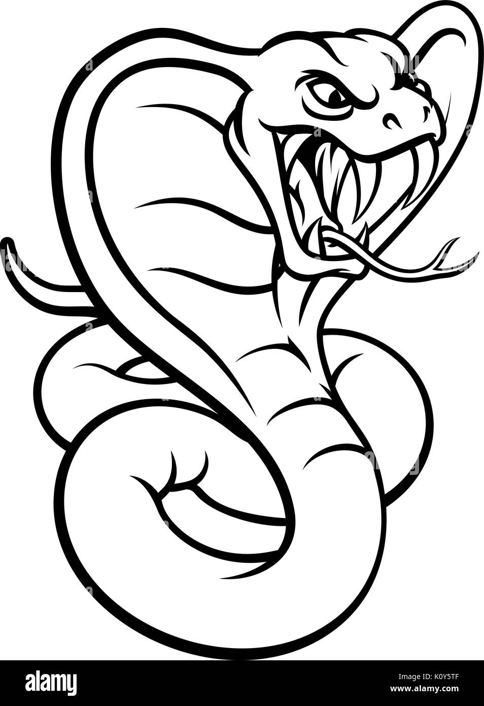 Cobra Snake Viper mascotte Illustrazione Vettoriale