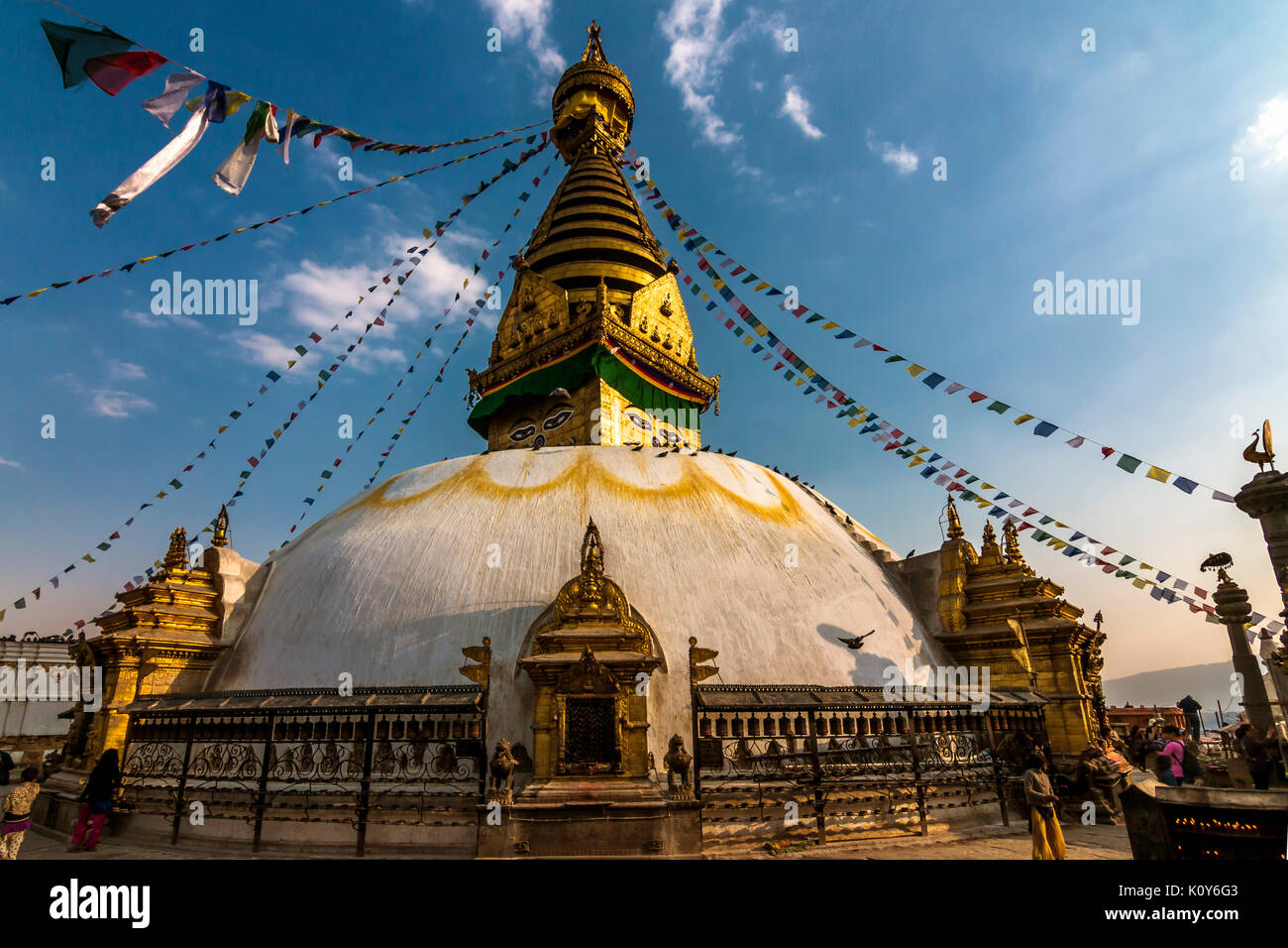 Swayambhunath Stupa, Kathmandu, Nepal Foto Stock