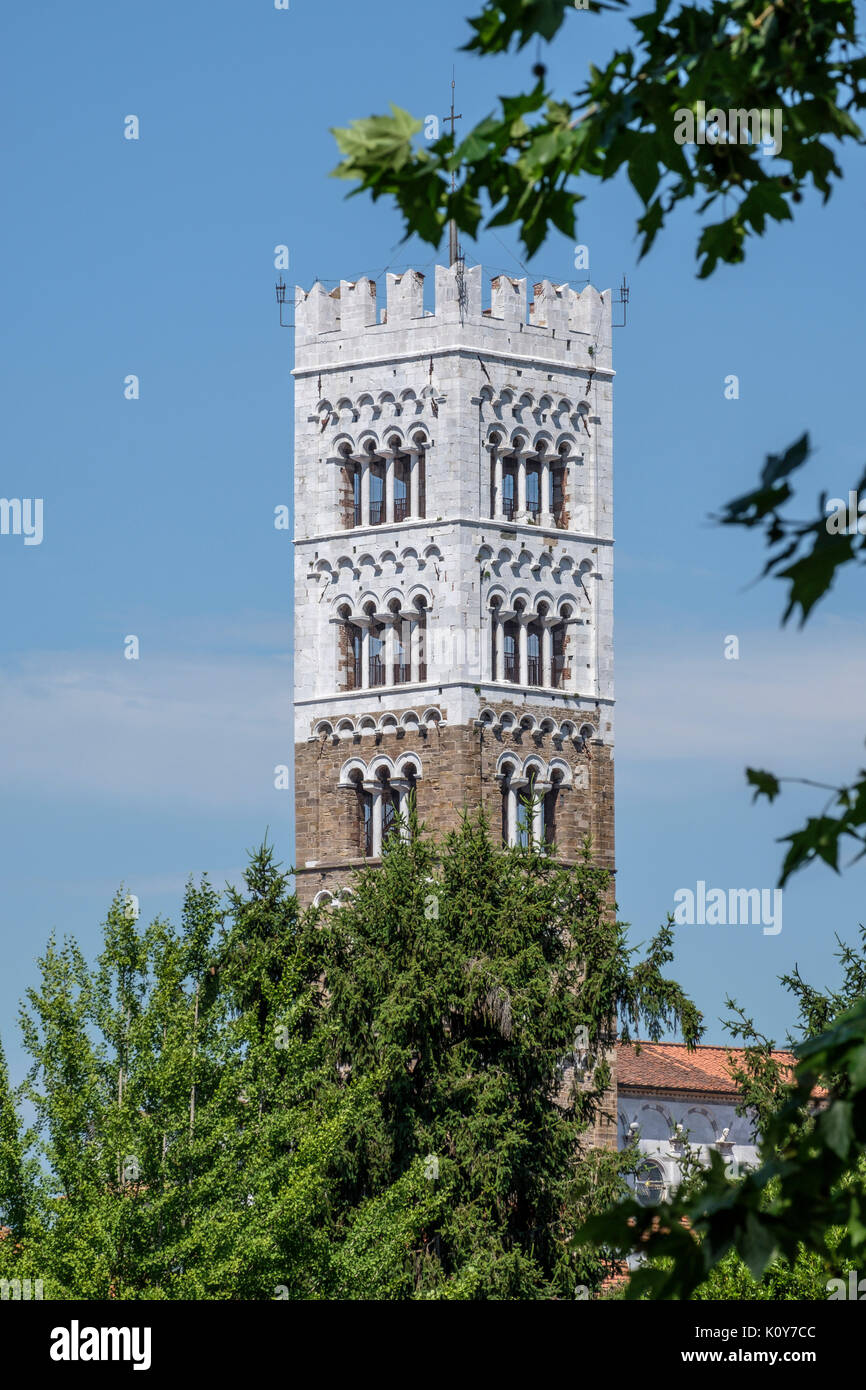 Basilica di San Frediano, Lucca, Toscana, Italia Foto Stock