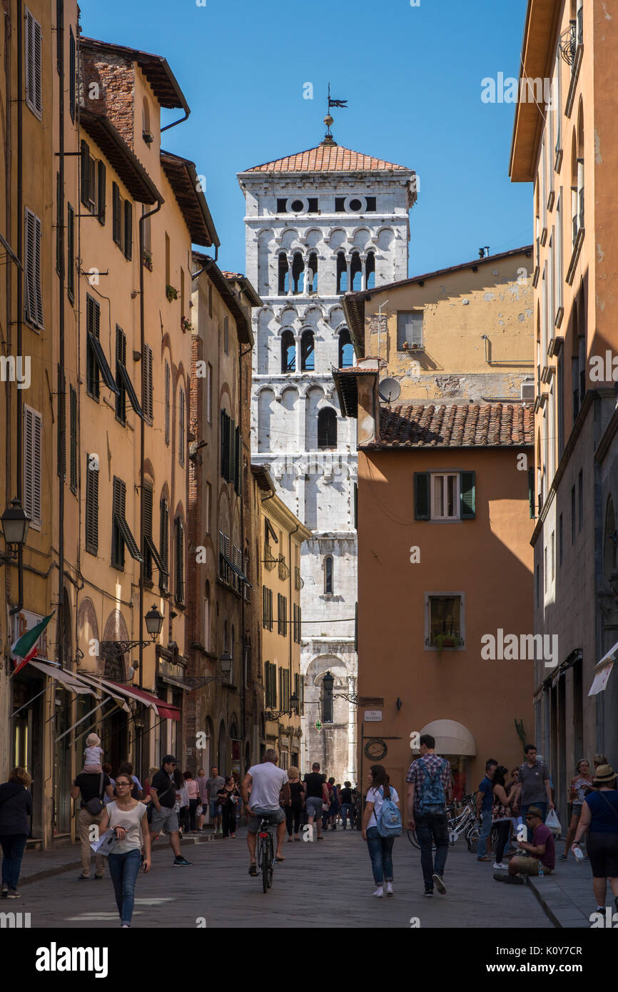 Chiesa di San Michele in Foro, Lucca, Toscana, Italia Foto Stock