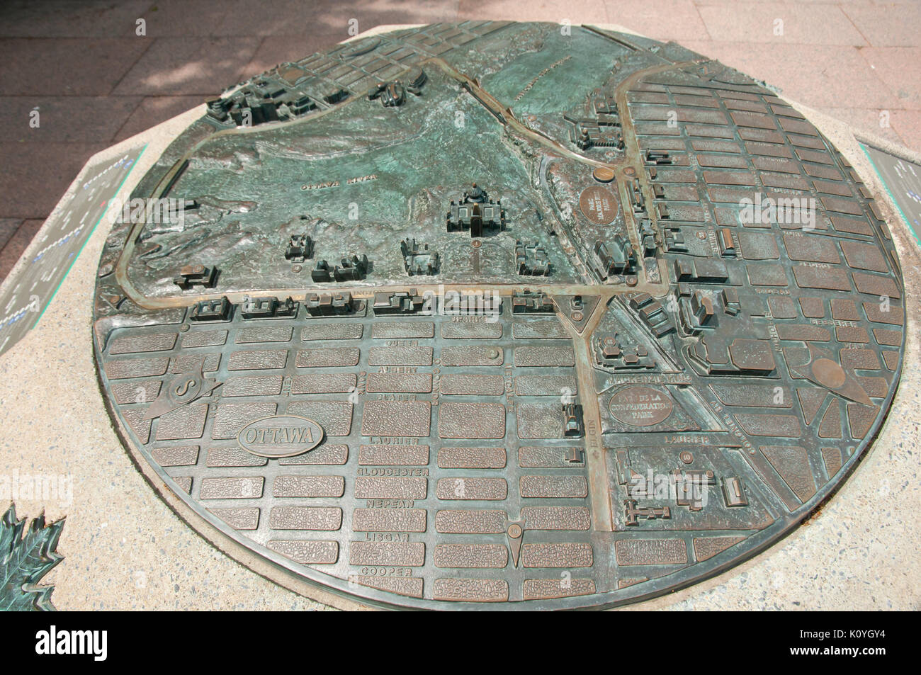 Statua Mappa di Ottawa - Canada Foto Stock