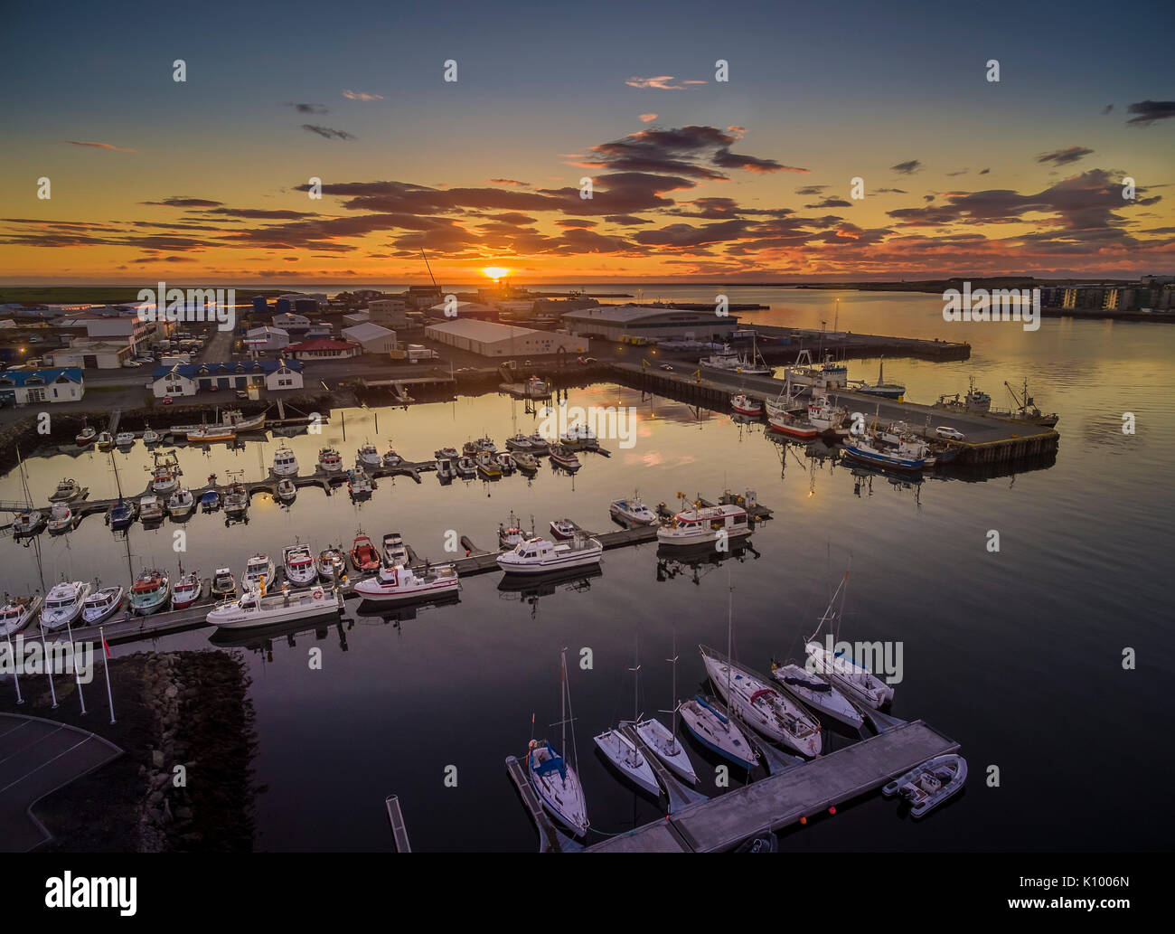 Hafnarfjordur Harbour, a breve distanza da Reykjavik, Islanda Foto Stock