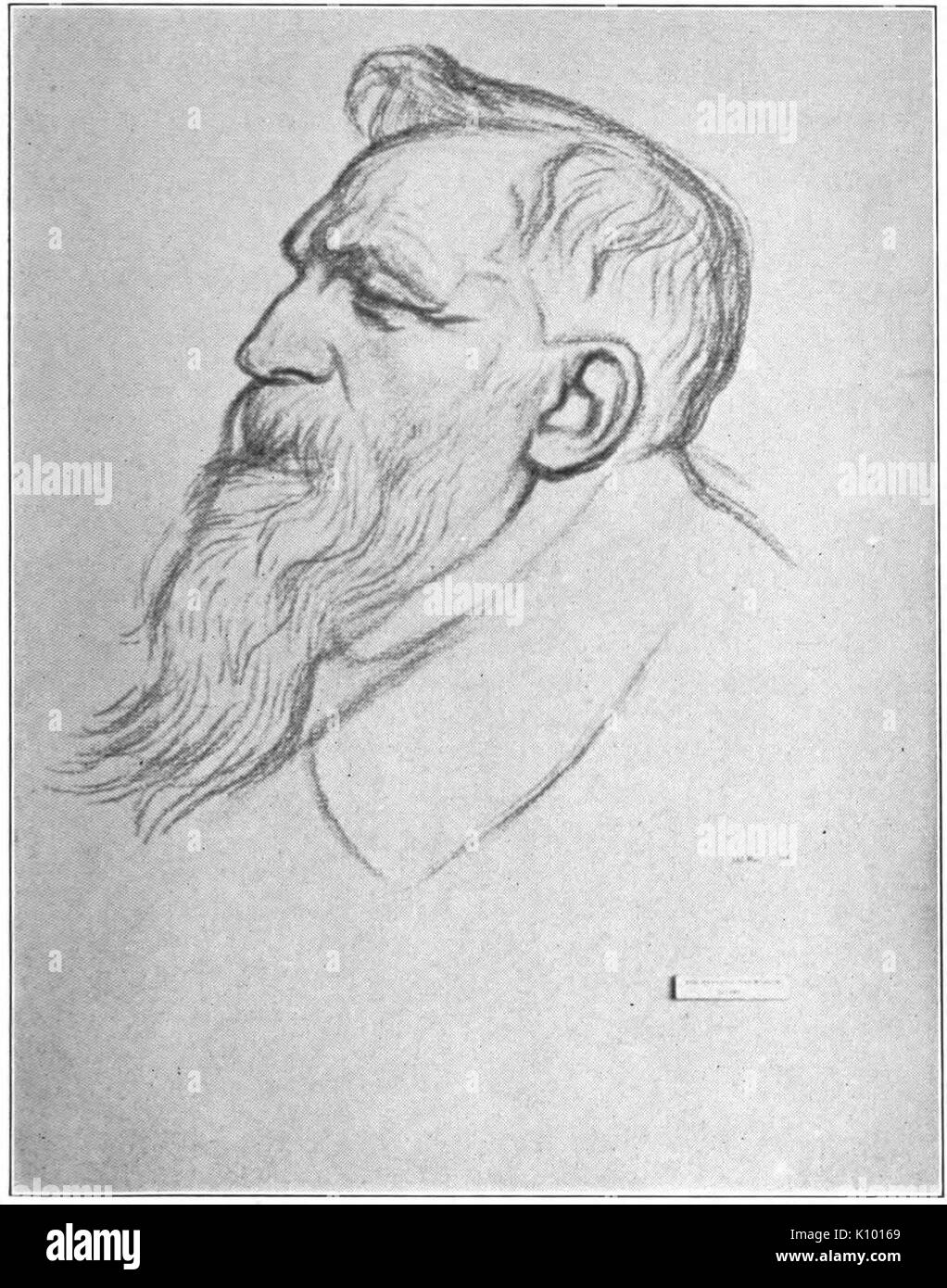 Auguste Rodin par William Rothenstein Foto Stock