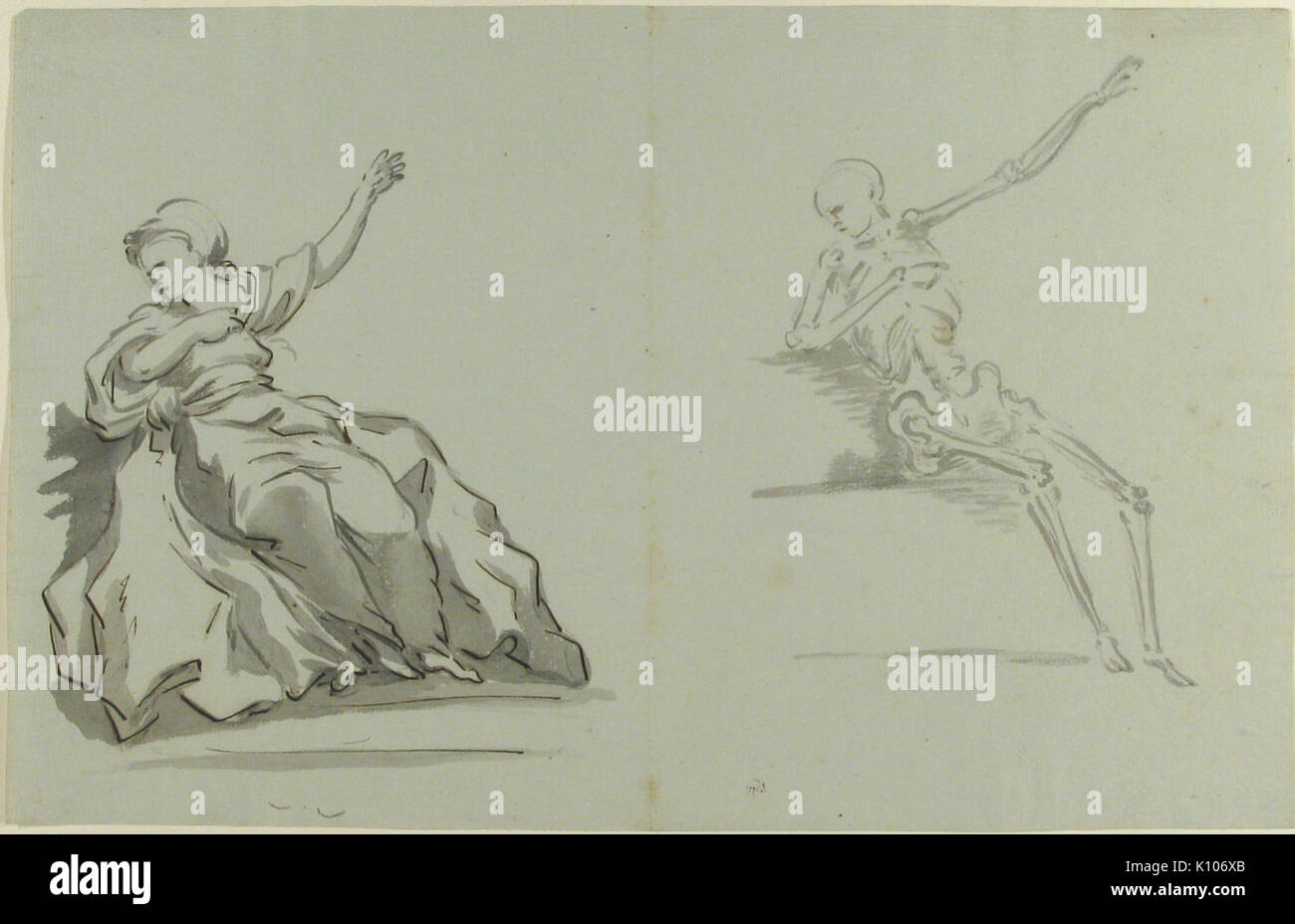 Disegno anatomico incontrato 54.580.2 Foto Stock