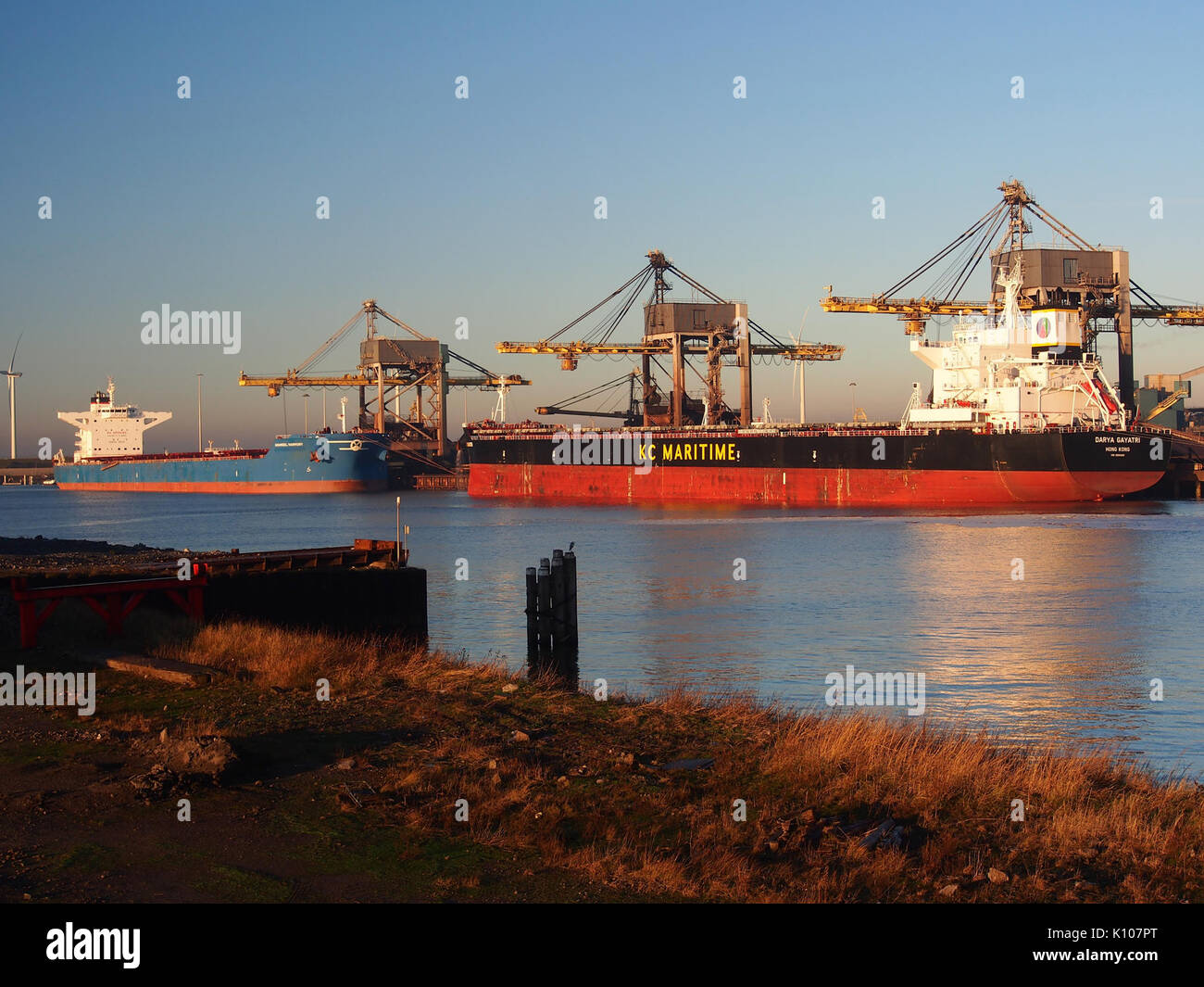 ANANGEL ARMONIA IMO 9434412 & Darya Gayatri IMO 9591686 a IJmuiden, porto di Amsterdam Foto Stock