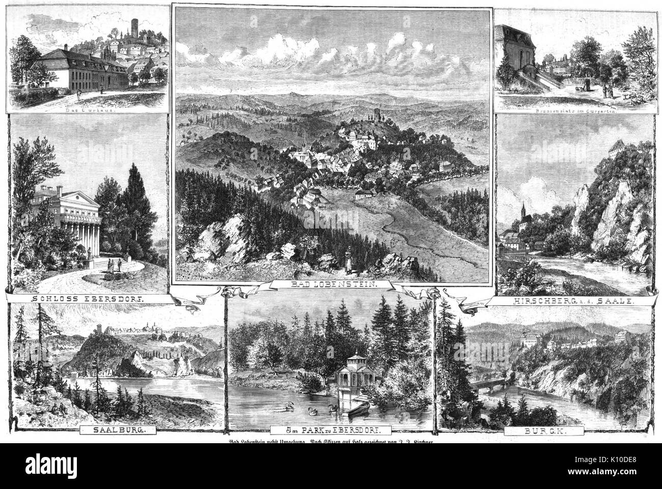 Bad lobenstein umgebung 1878 Foto Stock