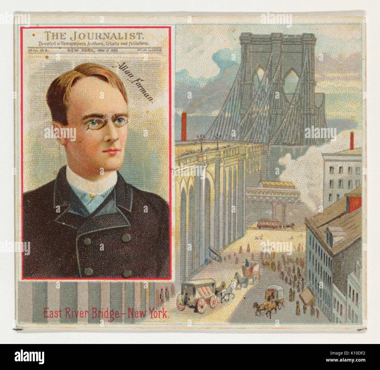 Allan Forman, la New York giornalista, dalla American redattori serie (N35) per Allen & Ginter sigarette incontrato DP838879 Foto Stock