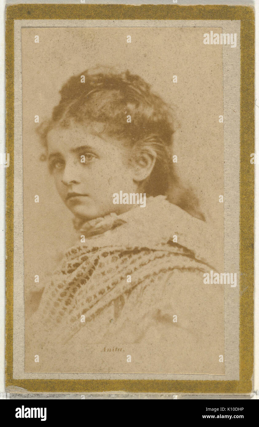 Anita, DALLE ATTRICI e celebrità di serie (N60, Tipo 2) promozione di bellezze poco sigarette per Allen & Ginter marca di prodotti di tabacco ha incontrato DP839508 Foto Stock
