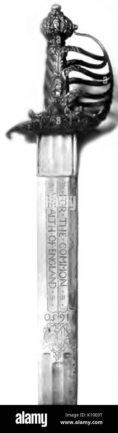 Cestello hilted spada Foto Stock