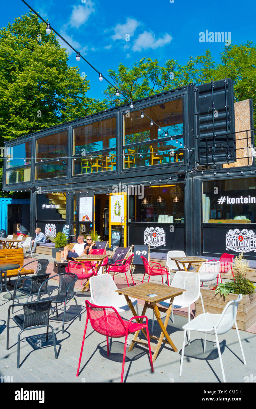 Cafe e ristorante Le Terrazze, area Depoo, Telliskivi 62, Kalamaja, Tallinn, Estonia Foto Stock