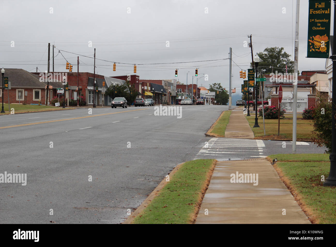 Alabama State Route 25 in centro, Alabama Foto Stock
