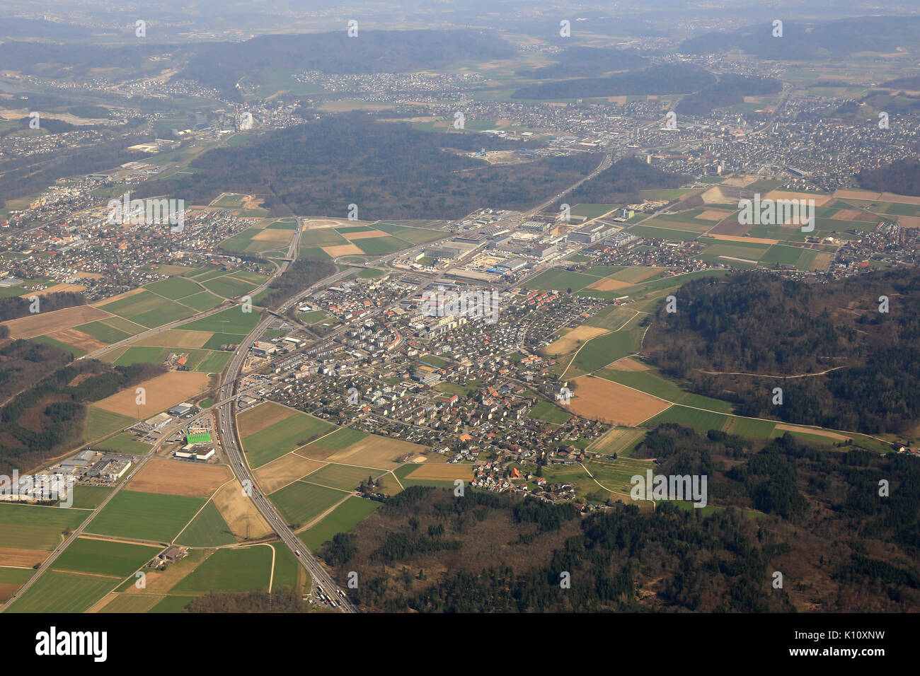 Hunzenschwil canton Argovia svizzera vista aerea fotografia foto Foto Stock