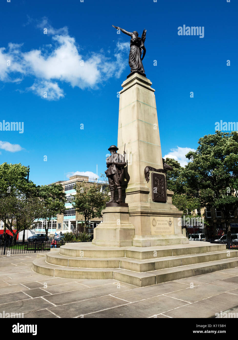 Memoriale di guerra a Keighley West Yorkshire Inghilterra Foto Stock