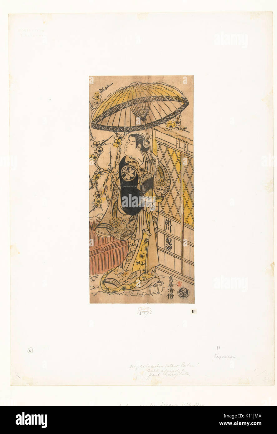 Acteur Segawa Kikujiro in de rol van Senju no Mae Rijksmuseum RP P 1956 576 Foto Stock