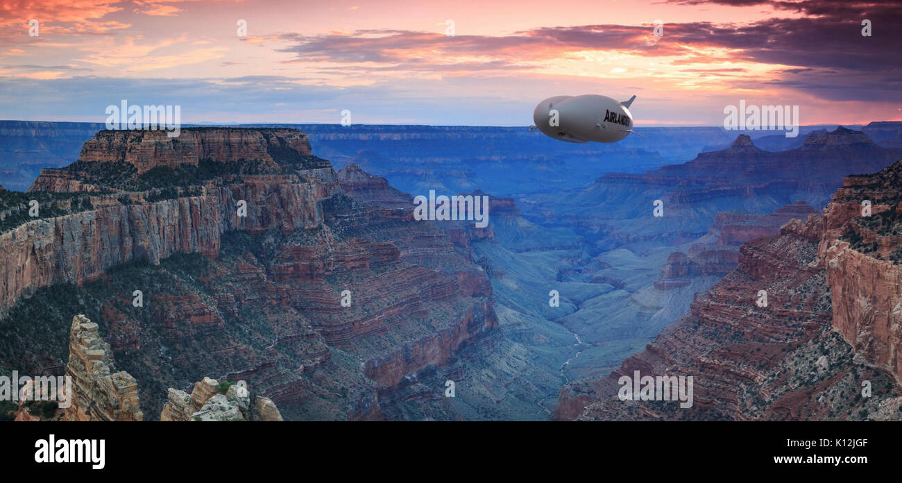Airlander 10 Grand Canyon CGI Foto Stock