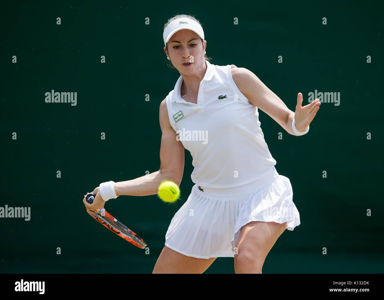 Christina McHale degli USA in azione al Ladies' Singles - campionati di Wimbledon 2017 Foto Stock