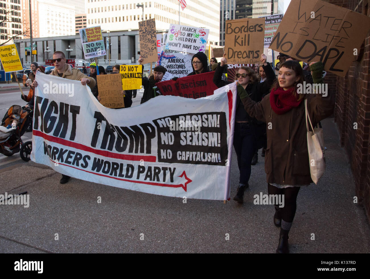 Anti Trump immigrazione protesta a Baltimora 6784 DSC (31754701254) Foto Stock