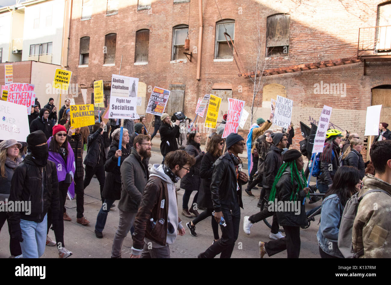 Anti Trump immigrazione protesta a Baltimora 6992 DSC (32475457231) Foto Stock