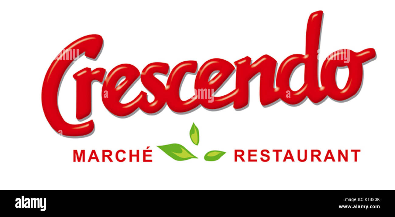 Ancien logo de crescendo Foto Stock