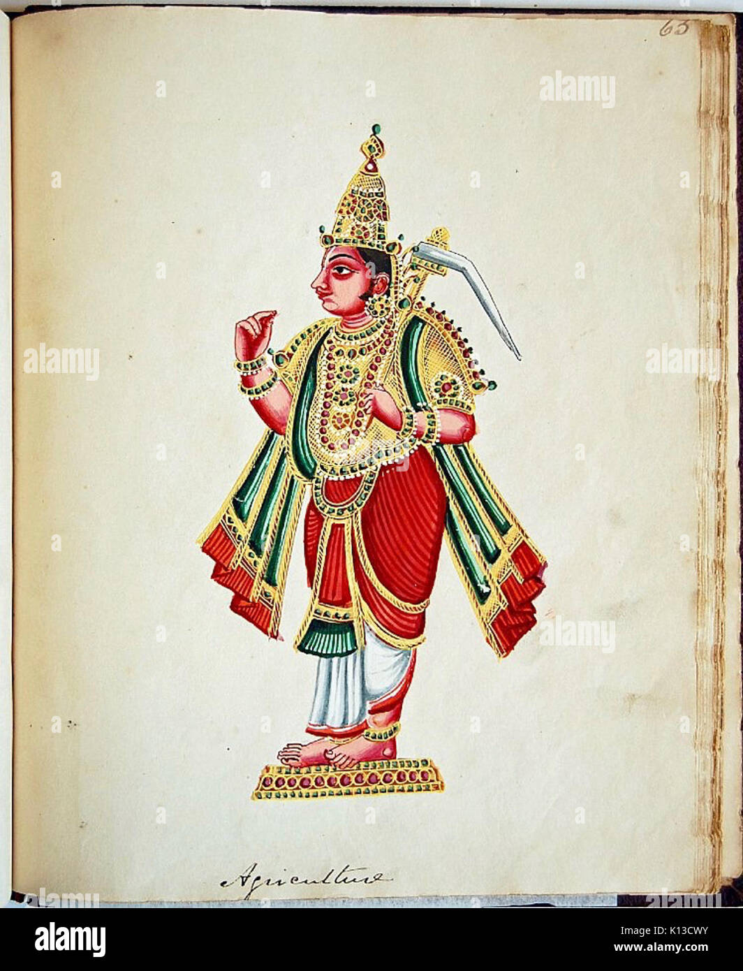 Balarama, fratello Krishna con Hala 1830 CE versione 2 Foto Stock