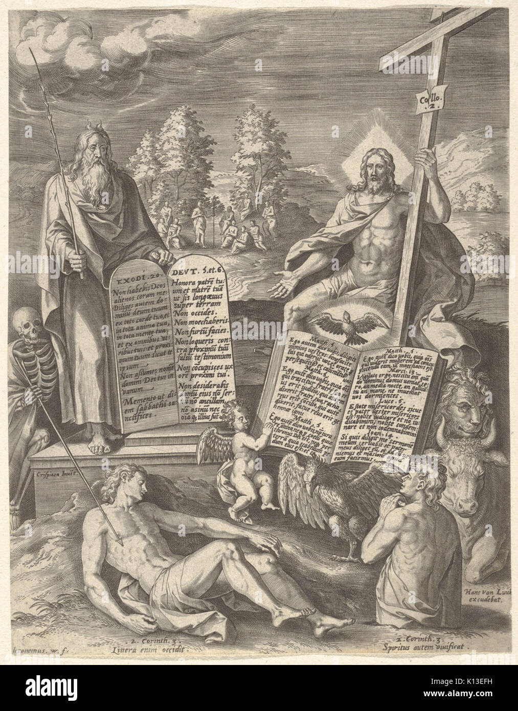 Allegoria della salvezza dell umanità (Allegoria della Legge antica e nuova) SODDISFATTE DP168499 Foto Stock